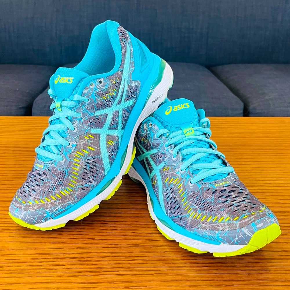 Asics Gel Kayano 23 LE Women's Running Shoes Shark Aruba T6A5N Size 7